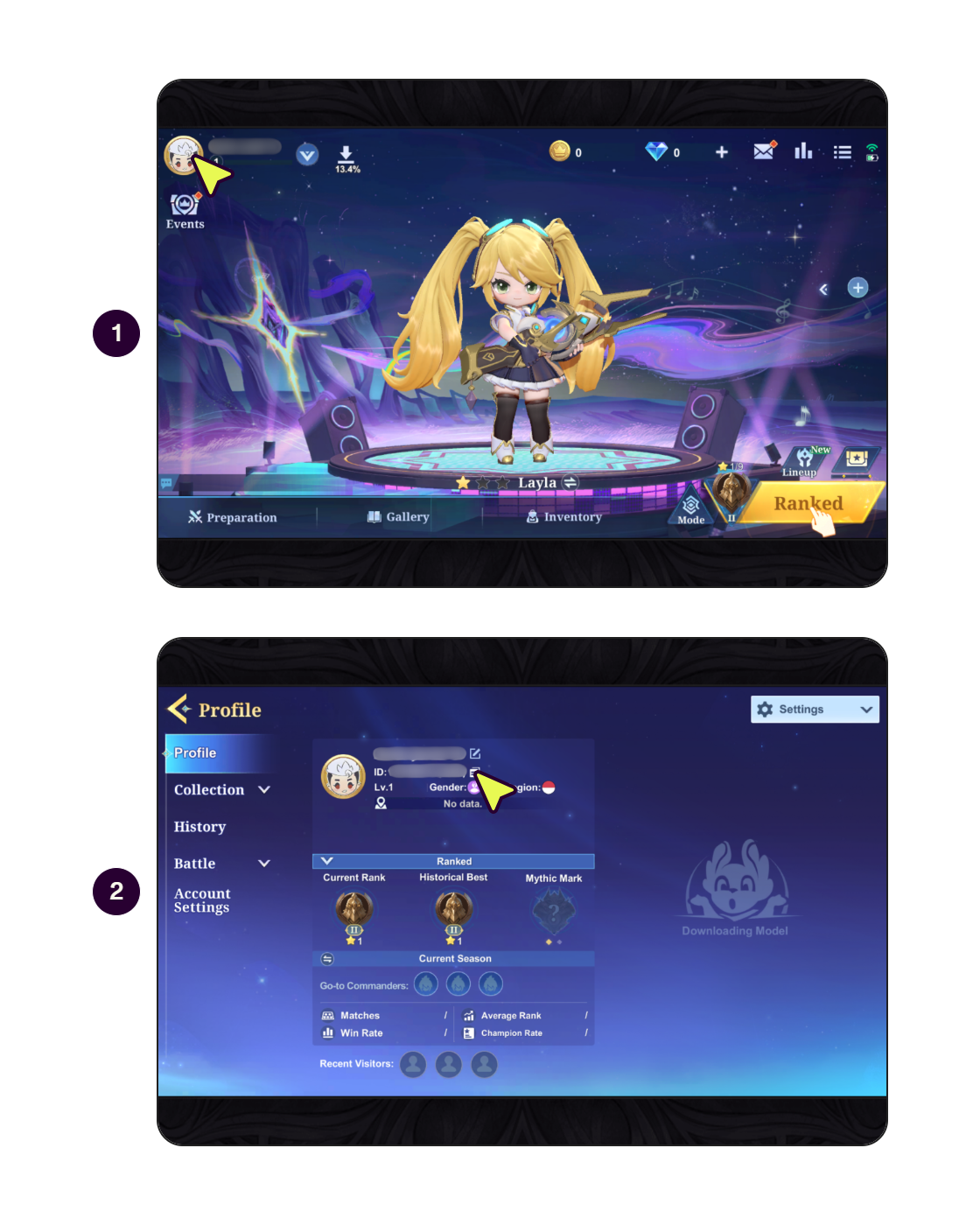 Langkah demi langkah menunjukkan cara menemukan UID Magic Chess: Go Go saya.